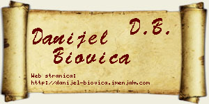 Danijel Biovica vizit kartica